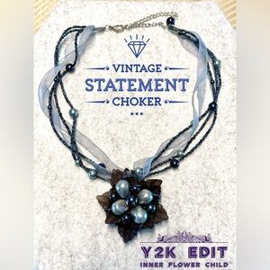 Vintage Statement Floral Choker